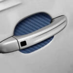 AVEX Set 4 bucati protectie zgarieturi manere usa din autocolant carbon 3D Albastru (AVX-PROT16) - voltix