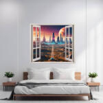 AVEX Folie imprimata color pentru decor perete locuinta, dimensiune 125 x 110cm, model: VIEW TO HAVEN 03 (AVX-AW03)