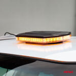 AMIO Rampa luminoasa girofar, culoare Orange, alimentare 12 24V, 48 LED-uri, protectie IP56, montaj cu magnet (AVX-AM02920)