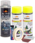 AVEX Kit complet reparatie si vopsire jante culoare Galben Fluorescent, V2 (AVX-KVJ-GFV2) - voltix