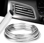 AVEX Rola Ornament Auto de tip U pentru muchii sau grila ventilatie, 15m liniari, culoare Crom SILVER (AVX-T5288)