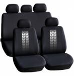 AVEX Set huse scaun auto ieftine, Universale 9 piese, model TIRE TRACKS (AVX-HSA004) - voltix