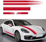 AVEX Set 5 stickere autoadezive Tuning, model Racing Stripes V1 , dimensiune 190 cm, culoare Rosie (AVX-TUNING-11)