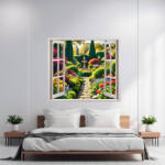 AVEX Folie imprimata color pentru decor perete locuinta, dimensiune 125 x 110cm, model: VIEW TO HAVEN 12 (AVX-AW12)