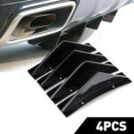 AVEX Set 4 aripioare TUNING curbate pentru bara - deflector spate, culoare negru lucios, montaj cu surub sau banda dublu adeziva (AVX-T121022-10)
