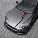 AVEX Set sticker autoadeziv Tuning in doua culori, model Hood Stripes V3 , dimensiune 130 x 10 cm, culoare Negru + Rosu (AVX-TUNING-17)