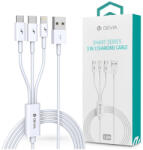 DEVIA Smart Series 3in1 10W Lightning/microUSB/Type-C - töltőkábel 1, 2 m - fehér - coolmobile