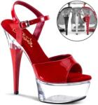 Pleaser CAPTIVA CAP609, piros platform szandál. 36-os - szexshop