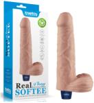 Lovetoy REAL SOFTEE vibrator, herés, akkus -20cm - szexshop