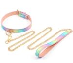 PRIDE Rainbow nyakörv pórázzal - szexshop
