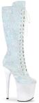 Pleaser Flamingo fehér csizma. 38-as - szexshop