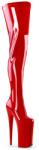 Pleaser hosszú szárú piros lakk csizma, No. 4000. 38-as - szexshop