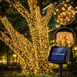 Koopman 200 LED Napelemes fényfüzér melegfehér 10 m (CZ6540100)