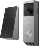  Sonerie video Wireless EZVIZ EP3X Pro cu panou solar si camera de supraveghere, Stocare interna 32 GB, Lentile duale 2K si 1080P, IP67, Unghi de vizualizare 162°, Wi-Fi, Detectarea coletelor, Alarma a
