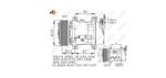 NRF Citroen Berlingo, C2, C3, Peugeot Partner, Bipper, 206, 306, Fiat Fiorino klímakompresszor