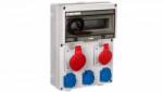 Elektromet Construction switchgear 12 modules 1x16a 5p 400v, 1x32a 5p 400v, 3x16a 2p+z rse-04 ip54 942091