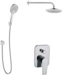 kielle Harmonia - Set de duș cu baterie încastrată, pentru 2 consumatori, cu accesorii EcoSpare și corp montare, crom 20623SP120 (20623SP120)
