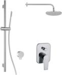 kielle Harmonia - Set de duș cu baterie încastrată, pentru 2 consumatori, cu accesorii EcoSpare și corp montare, crom 20623SP60 (20623SP60)