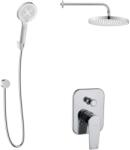 kielle Harmonia - Set de duș cu baterie încastrată, pentru 2 consumatori, cu accesorii EcoSpare și corp montare, crom 20623SP90 (20623SP90)