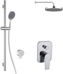 kielle Harmonia - Set de duș cu baterie încastrată, pentru 2 consumatori, cu accesorii EcoSpare și corp montare, crom 20623SP70 (20623SP70)