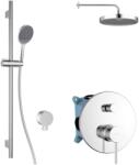 kielle Oudee - Set de duș cu baterie încastrată, pentru 2 consumatori, cu accesorii EcoSpare și corp montare, crom 20602SP50 (20602SP50)