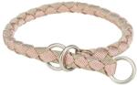 TRIXIE Zgardă semi-strangulantă câini talie mică TRIXIE Cavo S 30-36 cm roz/nisip