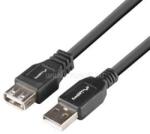 Lanberg CA-USBE-15CU-0018-BK extension cable USB 2.0 AM-AF 1.8m black (CA-USBE-15CU-0018-BK) (CA-USBE-15CU-0018-BK)
