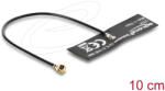 Delock WiFi 6 Antenna I-PEX Inc. , MHF I-dugó 4, 5 - 5, 0 dBi mindenirányban rögzíthető, csatlakozó kábellel (1.13, 10 cm), NYÁK-lap, belső öntapadós (4043619127245)
