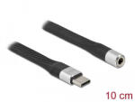 Delock FPC lapos csík kábel USB Type-C - Sztereó jack aljzat hüvely 10 cm (86942) (86942)