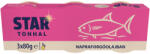 Star aprított tonhal napraforgóolajban 3 x 80 g (240 g) - ecofamily