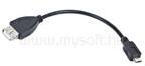 Lanberg usb micro-B M USB-A F 2.0 cable 0.15m OTG black (OEM-0006) (OEM-0006)