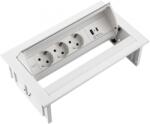 Fellowes Priza modulara eGST, Filex Power Desk In, 3x 230V, USB A+C, alb, Fellowes 681116