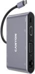 CANYON 8-in-1 USB HUB dokkoló, szürke (CNS-TDS14)