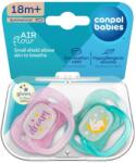 Canpol babies Canpol babies, NightGlow, suzeta simetrica din silicon, roz, 18 luni+, 2 buc