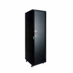 Linkbasic 19" Мрежови шкаф с предна стъклена врата, 800x800 мм. , 42U, черен, Linkbasic (NCB42-88-NJA-C)