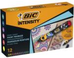 BIC Marker decorativ, 1, 5 - 2, 3 mm, BIC, 12 culori vibrante diferite, 12 buc
