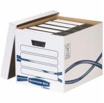 Fellowes Cutie de arhivă, carton, FELLOWES, „Bankers Box Basic Tall, albastru-alb, 10 buc