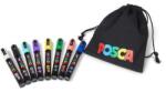 uni Markere decorative, set, 1, 8-2, 5 mm, UNI "Posca Pouch PC-5M", 8 culori diferite, într-o cutie, 8 buc