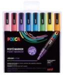 uni Marker decorativ, set, 0, 9-1, 3 mm, UNI "Posca PC-3ML", 8 culori diferite cu sclipici, 8 buc