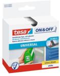 tesa Velcro, autoadeziv, 20 mm x 2, 5 m, TESA "On&Off", alb, 2m