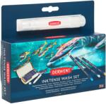 Derwent Professional Inktense teljes rajzkészlet, Fémdoboz, Színes ceruzák, Ecset tartállyal, Szórófejes flakon, Egyszerű ecset, 12 db/készlet (DW2302584)