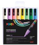 uni Marker decorativ, set, 0, 9-1, 3 mm, UNI "Posca PC-3M", 8 culori pastelate diferite, 8 buc