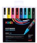 uni Marker decorativ, set, 0, 9-1, 3 mm, UNI "Posca PC-3M", 8 culori diferite, 8 buc