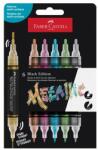 Faber-Castell Marker decorativ, set, 1.0/3.0 mm, față-verso, acrilic, FABER-CASTELL "Shake&Paint", 6 culori metalice diferite, 6 buc