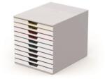 DURABLE Cutie cu sertare, plastic, 10 sertare, DURBALE "VARICOLOR® 10", albă Dulap arhivare