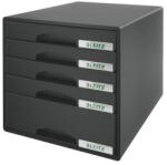 Leitz Cutie cu sertare pentru documente, plastic, 5 sertare, LEITZ "Plus", neagră Dulap arhivare