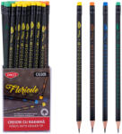 Daco Creion negru cu radiera Floricele HB DACO (CG105)