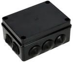  S-BOX membrános kötődoboz csavaros fedéllel, (155x115x75 mm) IP65, fekete (S-BOX 306C)