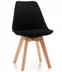  Bársony étkezőszék skandináv stílusban Black Glamor (BML-053-V)