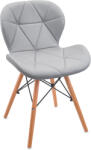  Bőr étkezőszék Light Grey (BML-046)